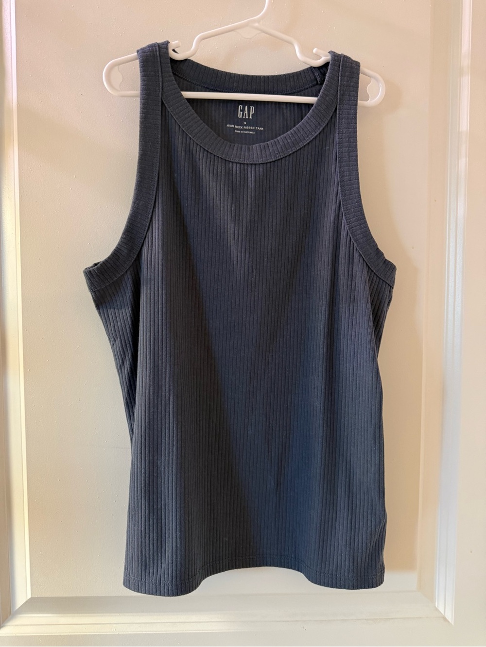 GAP Ribbed Tank Top - Slate Blue Gray